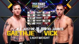 مبارزه Justin Gaethje vs James Vick