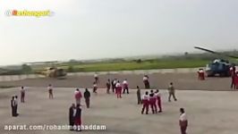 پرواز بالگردهای هوانیروز سپاه ارتش جهت انتقال اقلام امدادی