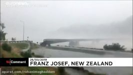 یکی بزرگترین پل های نیوزیلد بر اثر سیل فروریخت