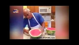 سریعترین روش قاچ کردن هندوانه برای مهمان