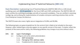 Video About New Version Of CCNP Switch 300 115