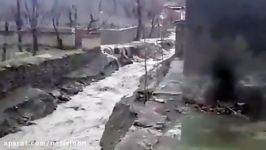 فوران رودخانه ها وقوع سیلاب در رودخانه قم