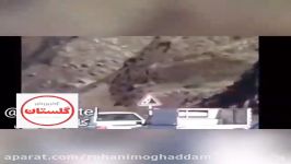 ویدئویی هولناک لحظه ریزش کوه در محور خوش ییلاق
