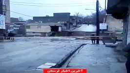 لحظه تخریب یک خانه در حاشیه پل اناری خرم آباد لرستاندوشنبه۱۳۹۸۱۱۲