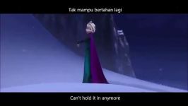 let it go به زبان مالزیایی همراه نوشته