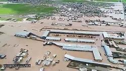تصاویر هوایی سیلاب در ماسور خرم‌آباد