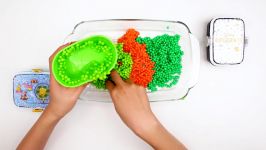 قاطی کردن اسلایم ها Relaxing With Mixing Colorful Floam Into Clear Slime