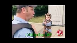 کلیپ بشدت خنده دار دوربین مخفی کوچولوی سه ساله تیرانداز