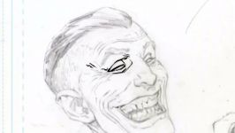 Time lapse digital inks over Greg Capullos Joker with mentary