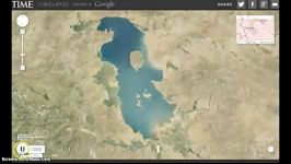 دریاچه ارومیه سال 1984 تا 2012 در گوگل ارث