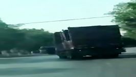جدال پليس راننده کامیون حادثه تلخ