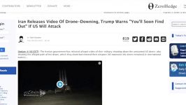 Iran Releases Drone Downing TrumpYoull Soon Find Out If US Will Attack