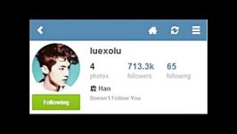 OFFICIAL EXO Luhan open an account Instagram the user