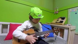 While my guitar gently weeps  The Beatles ukulele cover by 7year old kid Sean