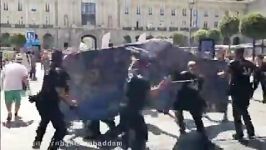 برخورد عجیب پلیس فرانسه معترضان در شهر «رن»