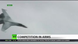 نمایش هوایی خیره کننده جنگنده سوخوی 35 اس نیروی هوایی ارتش روسیه