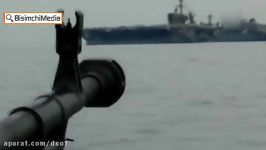 تفنگداران نیروی دریایی سپاه مقابل ناوهای آمریکایی در خلیج فارس