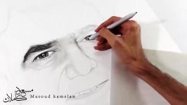 Drawing MohammadReza Shajarian  نقاشی سیاه قلم عالیجناب محمدرضا شجریان