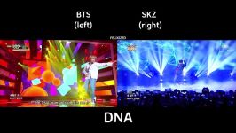 مقایسه DNA BTS کاور Stray kids