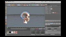 آموزش ساخت مو برای سر کاراکتر برنامۀ Cinema4D.