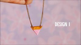 آموزش ساخت زیورآلات خمیر فیمو DIY Geometric Necklace Pendants