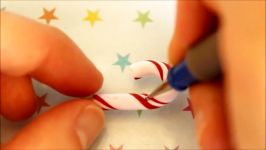 آموزش ساخت زیورآلات خمیر فیمو Kawaii Candy Cane