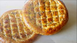 نان روغنی ترکی  طرز تهیه نان روغنی خانگی ساده خوشمزه روش پختی آسان