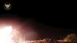 راکت باران مقر نظامیان سوریه توسط تروریست‌های وهابی