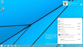 Windows 9 Das neue Notification Center in Aktion