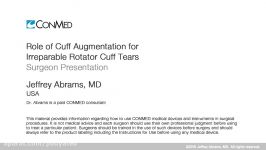 Dr. Jeffrey Abrams Irreparable Rotator Cuff Tears