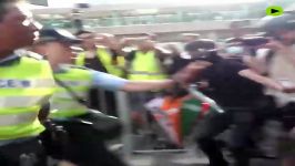 درگیری شدید پلیس معترضان در هنگ کنگ