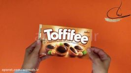 شکلات پذیرایی کاراملی مغز فندقی تافیفی کوچک ۱۵ عددی TOFFIFEE