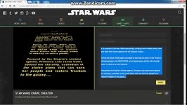 معرفی برنامه star wars opening crawl creator