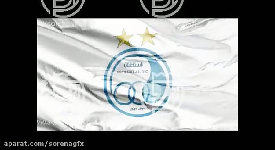 دانلود فوتیج کیفیت پرچم باشگاه استقلال تهران لوپ