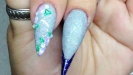 How To Matte Glitter Acrylic Nails