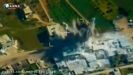 بمباران هوایی تروریست‌ها در شمال حماه توسط جنگنده‌های ارتش روسیه سوریه