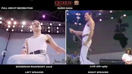 BOHEMIAN RHAPSODY کنسرت گروه کویین مقایسه آن کنسرت اصلی