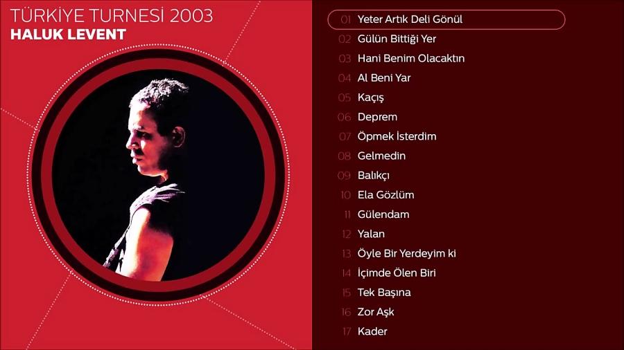 Haluk Levent  Yeter Artık Deli Gönül Türkiye Turnesi 2003 Official Audio