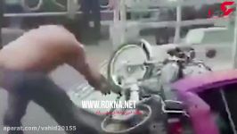 جنجال کتک کاری پلیس راهور پیک موتوری در تهران هواخواهی مردم مرد موتوری