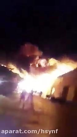 آتش گرفتن کارخانه ایرانی کاله در کربلا