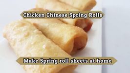 آشپزی   Chicken Chinese Spring Rolls l Made from Home made Pancakes