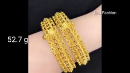 طلا  دستبند طلا  گلو بند طلا Latest Designer Gold Bangle with Weight