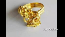 طلا  دستبند طلا  گلو بند طلا انگشتر طلا Latest Light Weight Ring Design In Gold