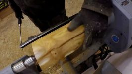 خراطی چوب  Woodturning  A Split Log into a Split Vase 