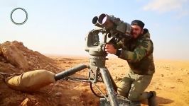 انهدام وحشتناک تانک ارتش سوریه توسط موشک تاو تروریست های ارتش آزاد