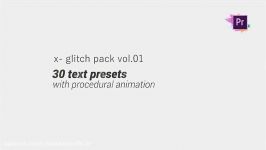 دانلود پروژه پریمیر عناوین Project x Glitch 30 Text Presets