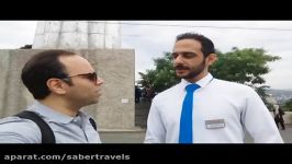 دیدن مجسمه مادر در شهر تفلیس saber travels