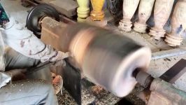 خراطی چوب نجاری  Woodturning Art Simple  One Big Ugly Burl Into A