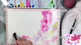 آموزش نقاشی  Loose Flowers in Watercolor Painting Demonstration