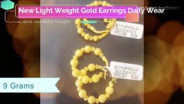 طلا  دستبند طلا  گلو بند طلا انگشتر طلا New Light Weight Gold Earrings